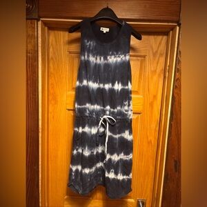 Sundry For Evereve Dress Sz 1 Blue Tie Dye Sleeveless Above The Knee Womens